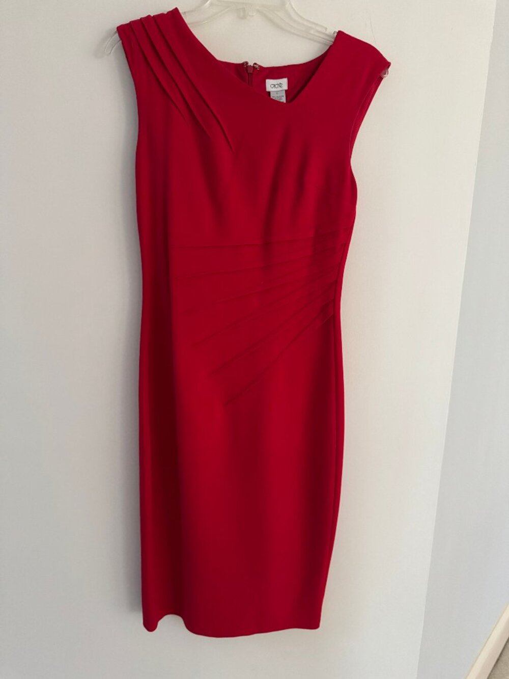 Hot Red body hugging Cache Dress size 4